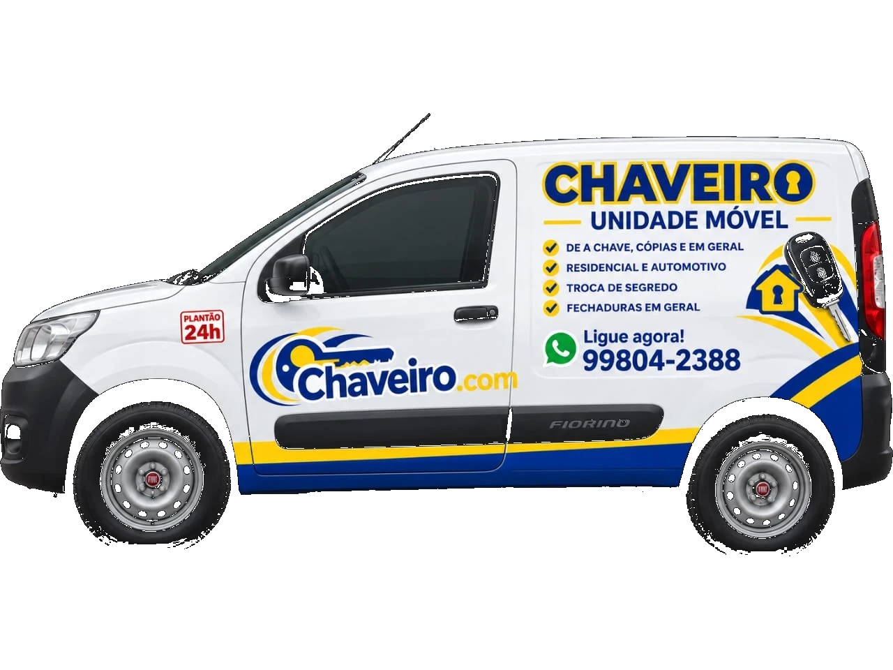 Van da unidade móvel do Chaveiro Uberlândia